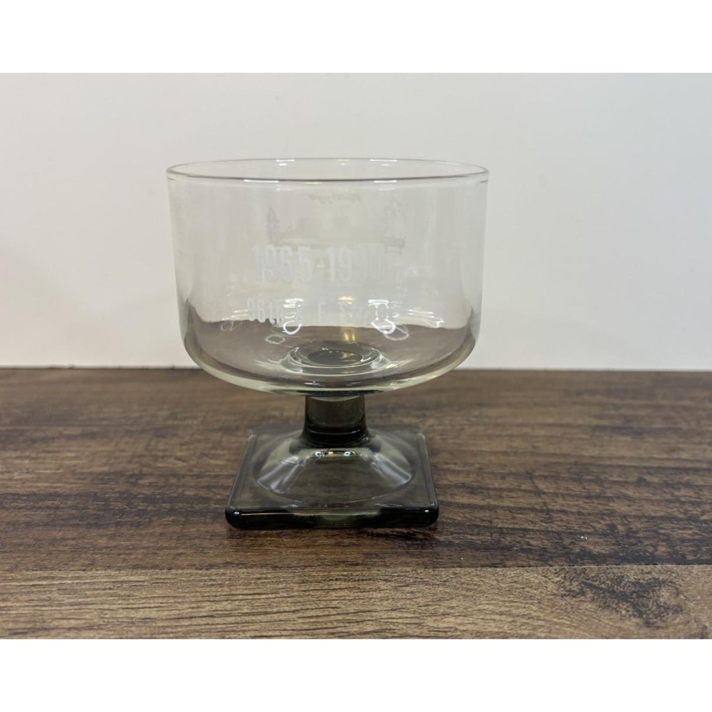 Vintage Kelloggs Company Omaha Nebraska  Footed Goblet Glass Square Base 1990 - Picture 5 of 9